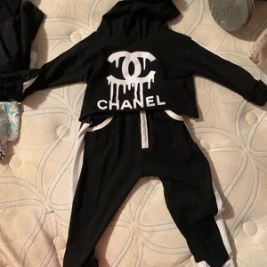 Toddler Chanel crop outfit